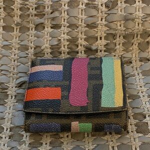 Fendi Colorful Striped Wallet